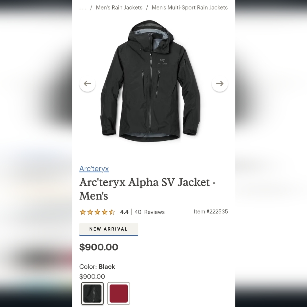 Arc'teryx Alpha SV Jacket - Men's